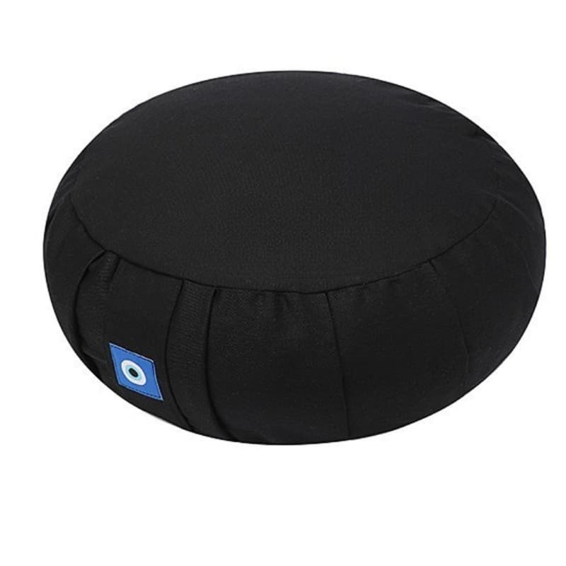 Buckwheat Zafu Meditation Cushion in Black