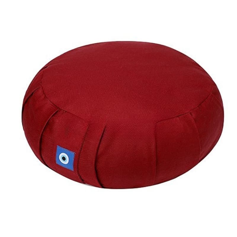 Buckwheat Zafu Meditation Cushion in Burgundy