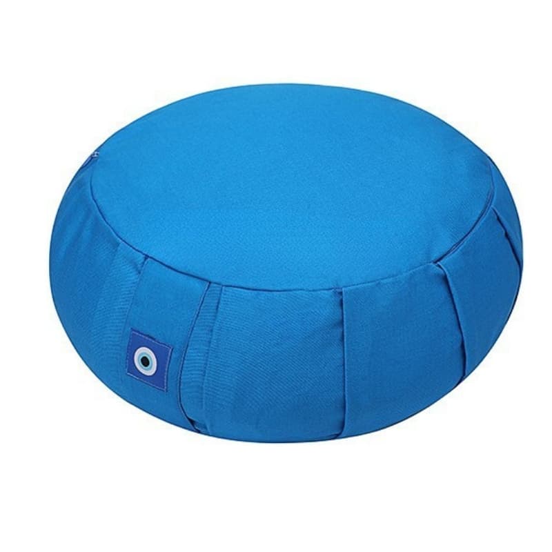Buckwheat Zafu Meditation Cushion in Sapphire Blue